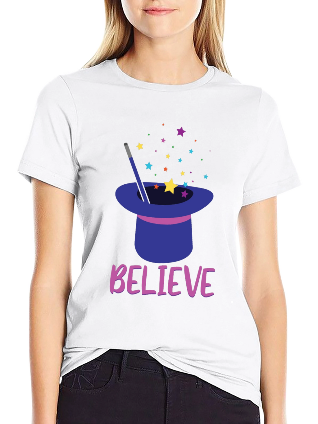 Believe Magic Hat Star T-Shirt