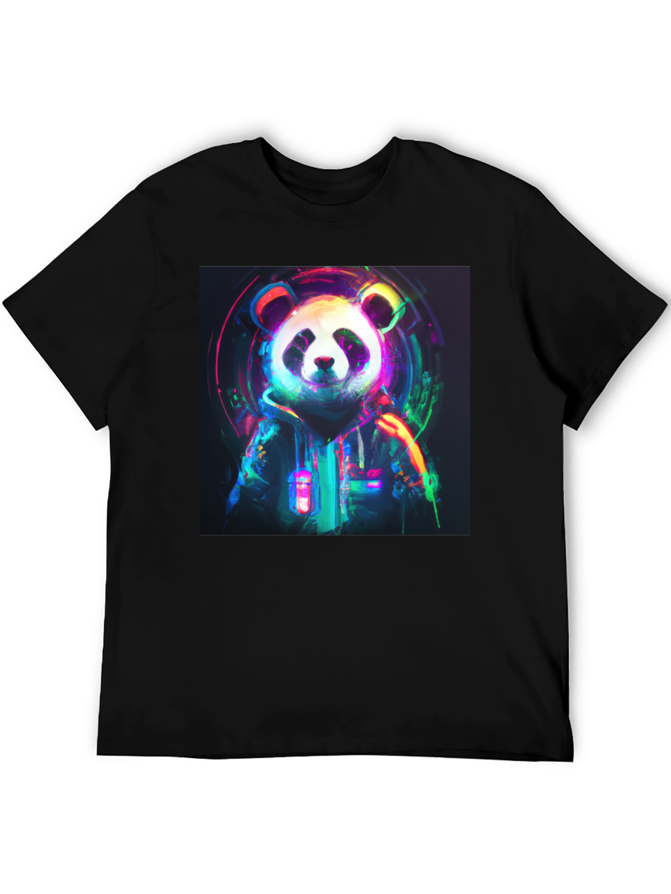 Neon Panda Graphic Tee - Trendy Streetwear
