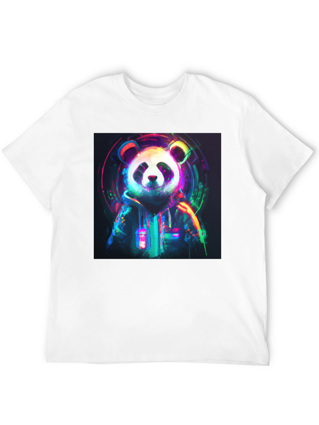 Neon Panda Graphic Tee - Trendy Streetwear