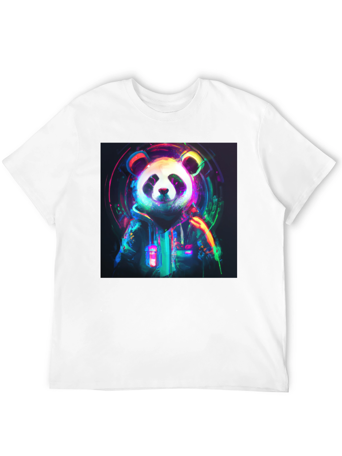 Neon Panda Graphic Tee - Trendy Streetwear