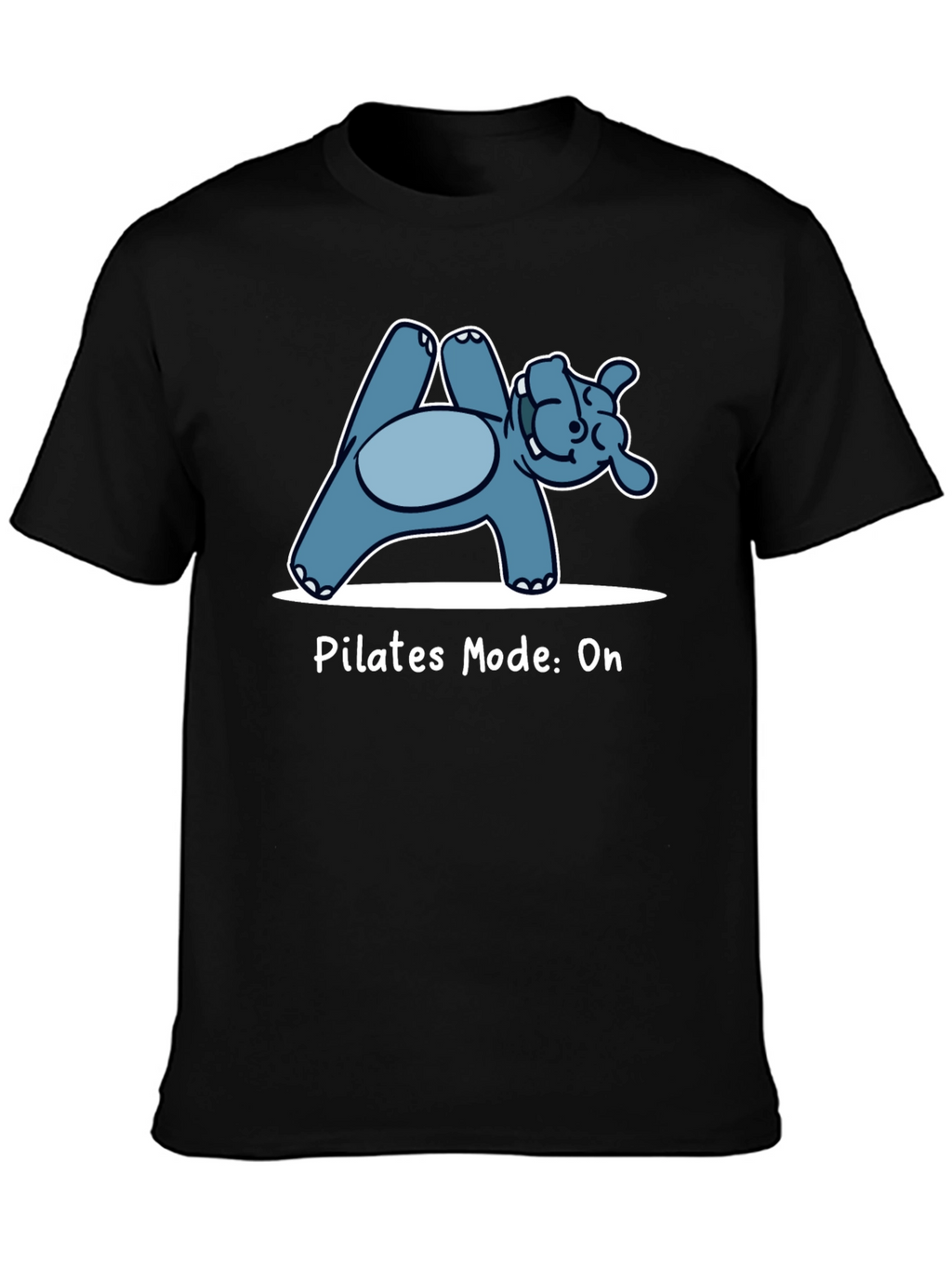 Pilates Hippo Black T-Shirt