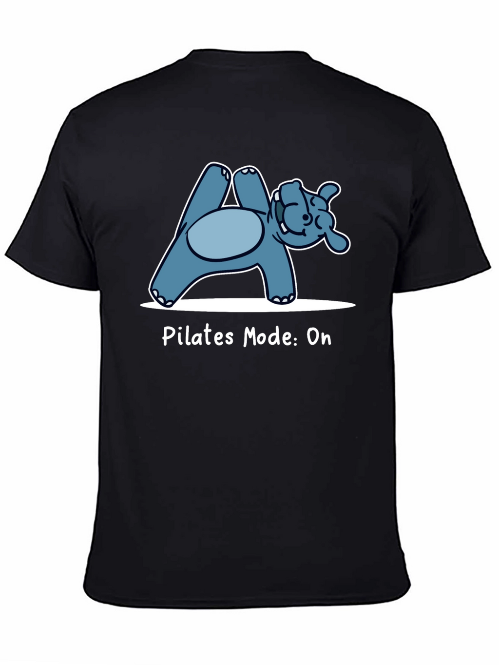 Pilates Hippo Black T-Shirt