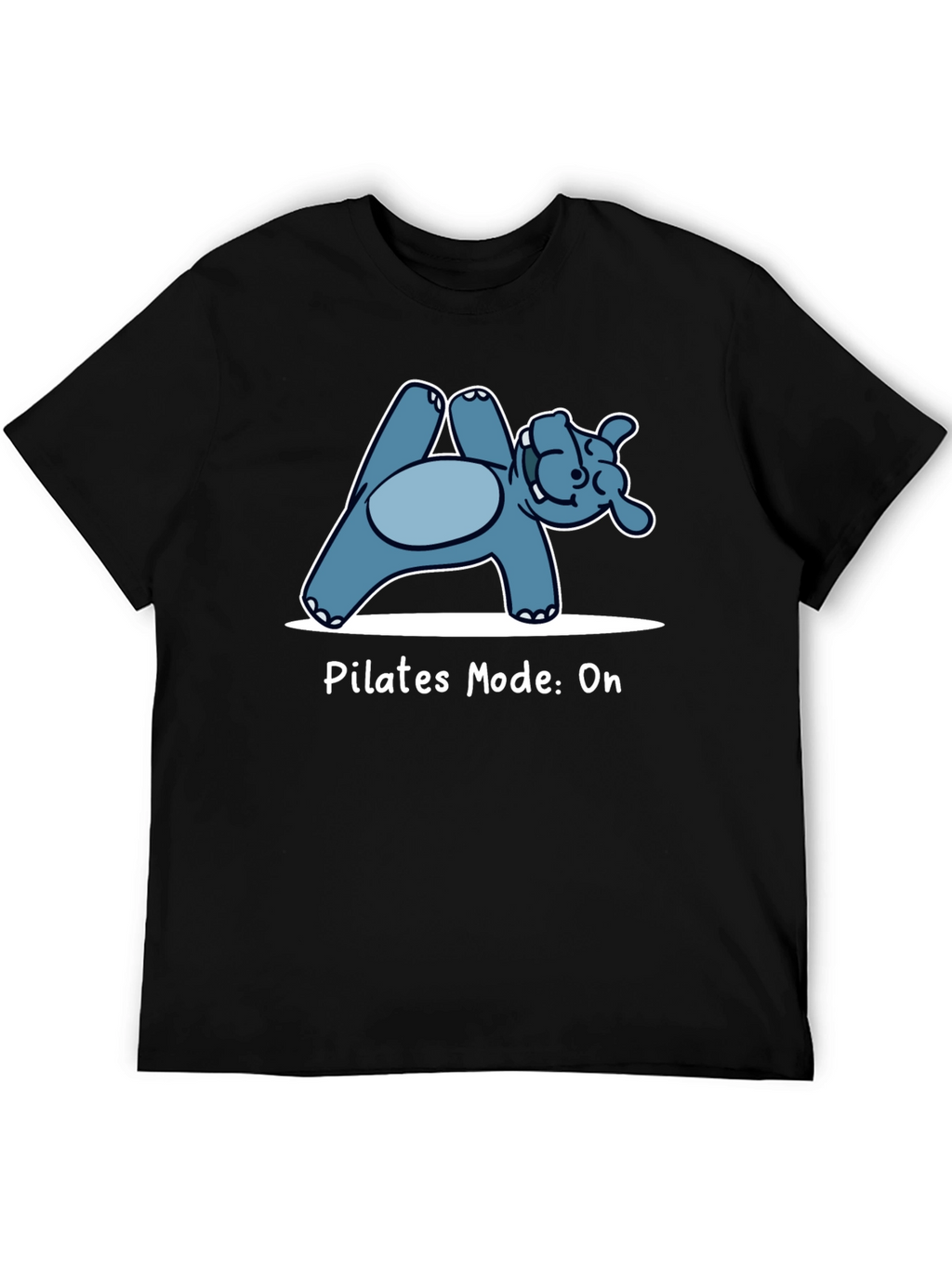 Pilates Hippo Black T-Shirt