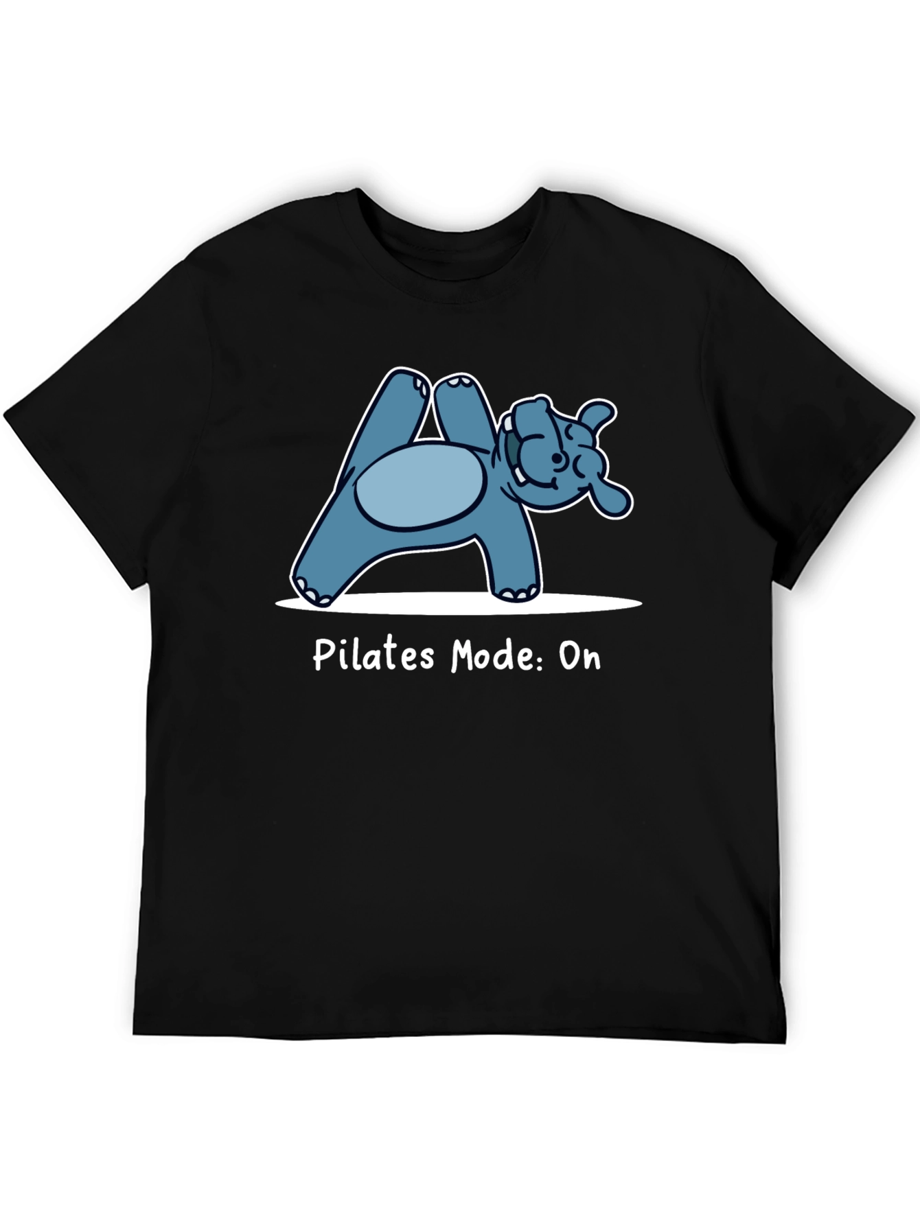 Pilates Hippo Black T-Shirt