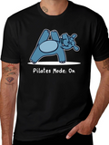 Pilates Hippo Black T-Shirt