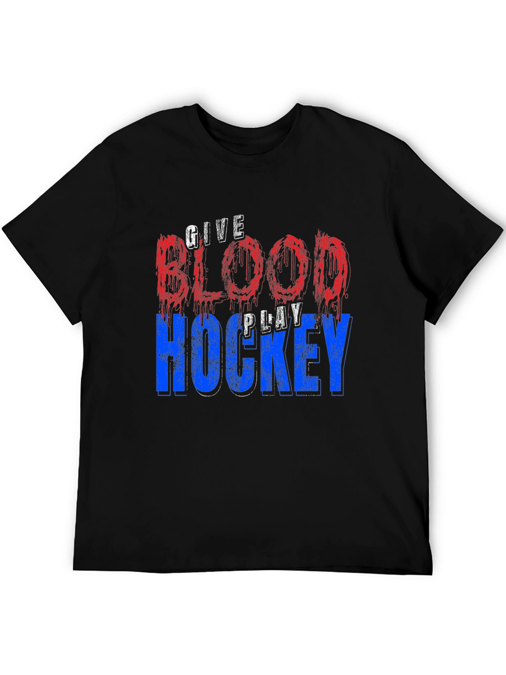 Give Blood Play Hockey Graphic T-Shirt