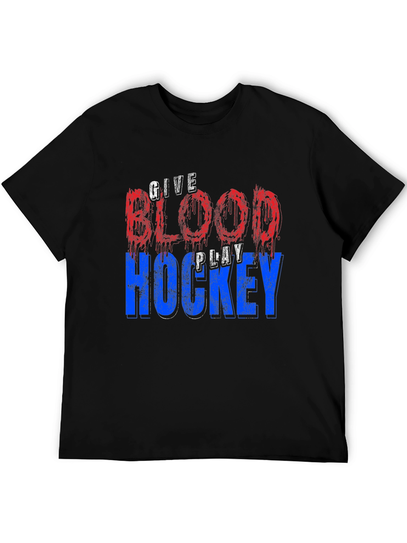Give Blood Play Hockey Graphic T-Shirt