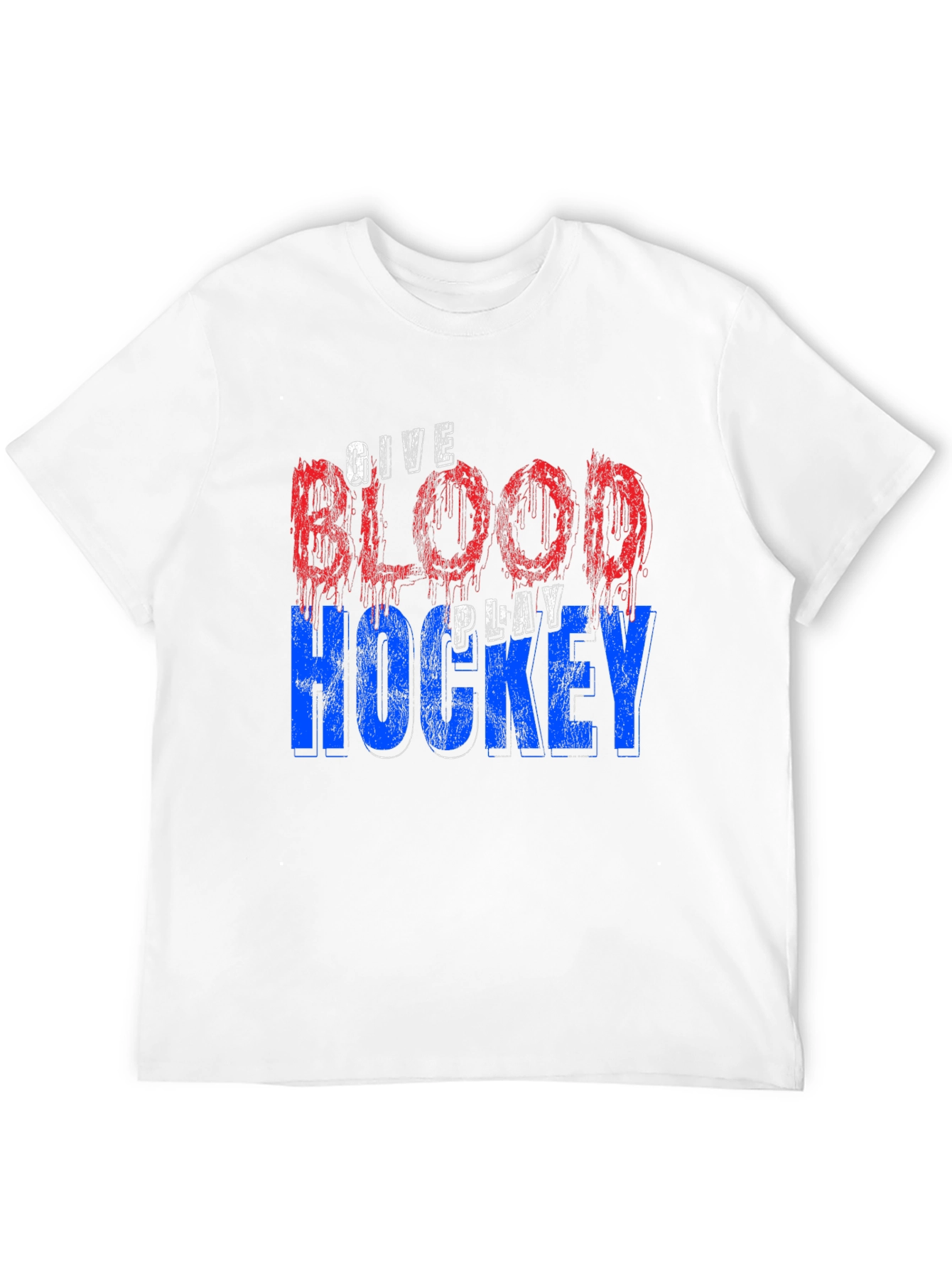 Give Blood Play Hockey Graphic T-Shirt