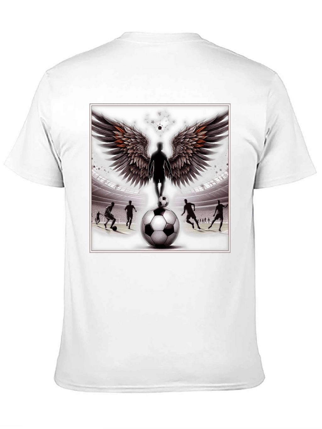Soccer Angel Wings Graphic T-Shirt
