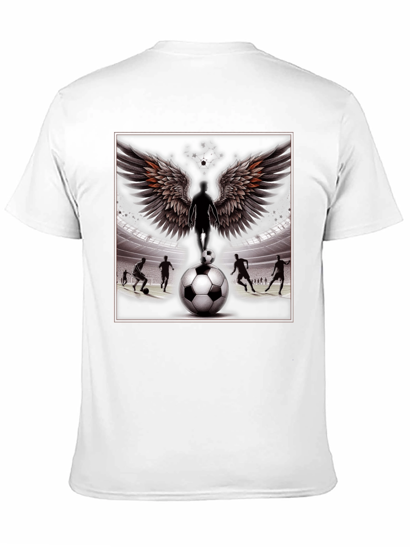 Soccer Angel Wings Graphic T-Shirt