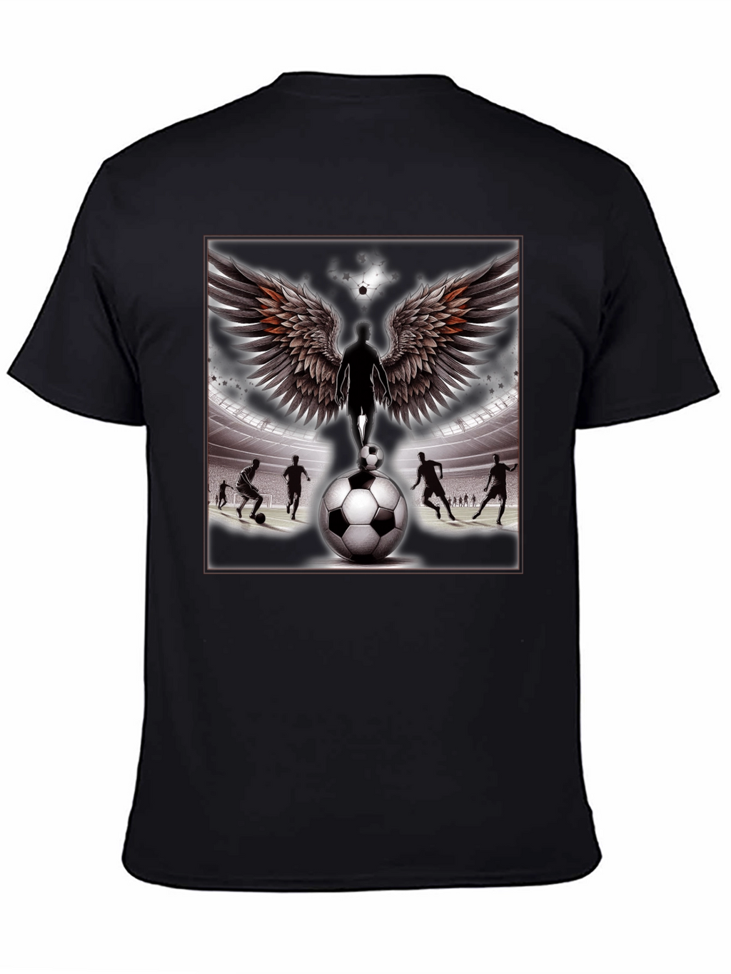 Soccer Angel Wings Graphic T-Shirt