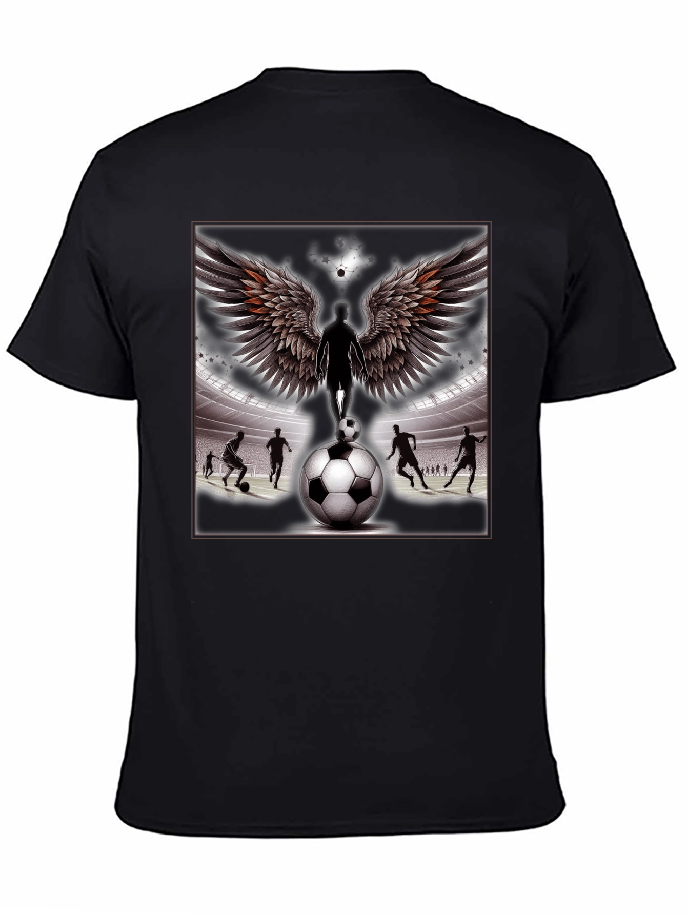 Soccer Angel Wings Graphic T-Shirt