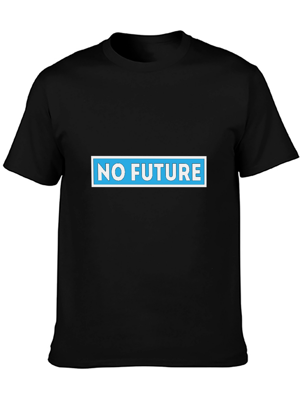 No Future Graphic Tee - Black Cotton Blend