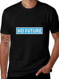 No Future Graphic Tee - Black Cotton Blend