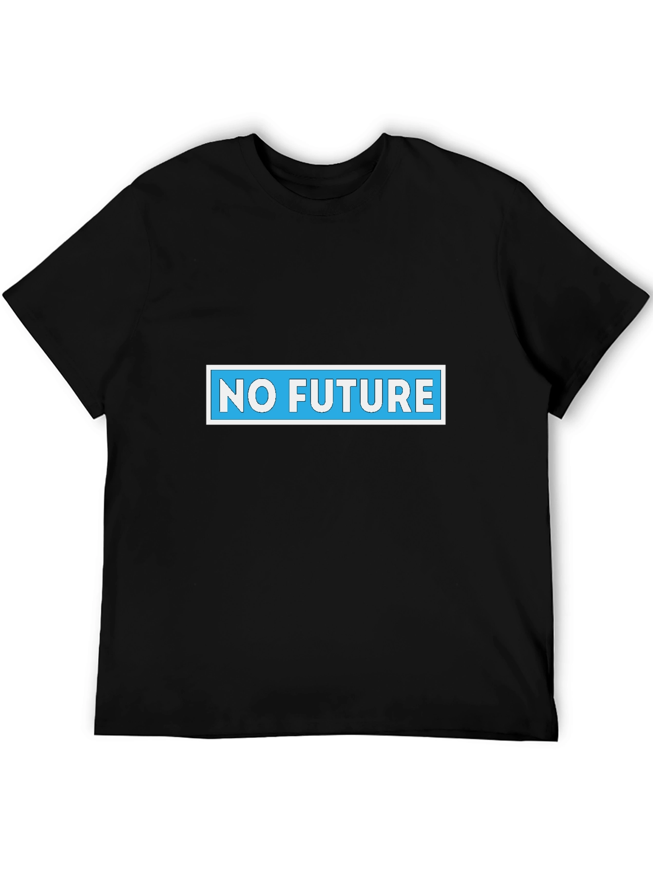 No Future Graphic Tee - Black Cotton Blend