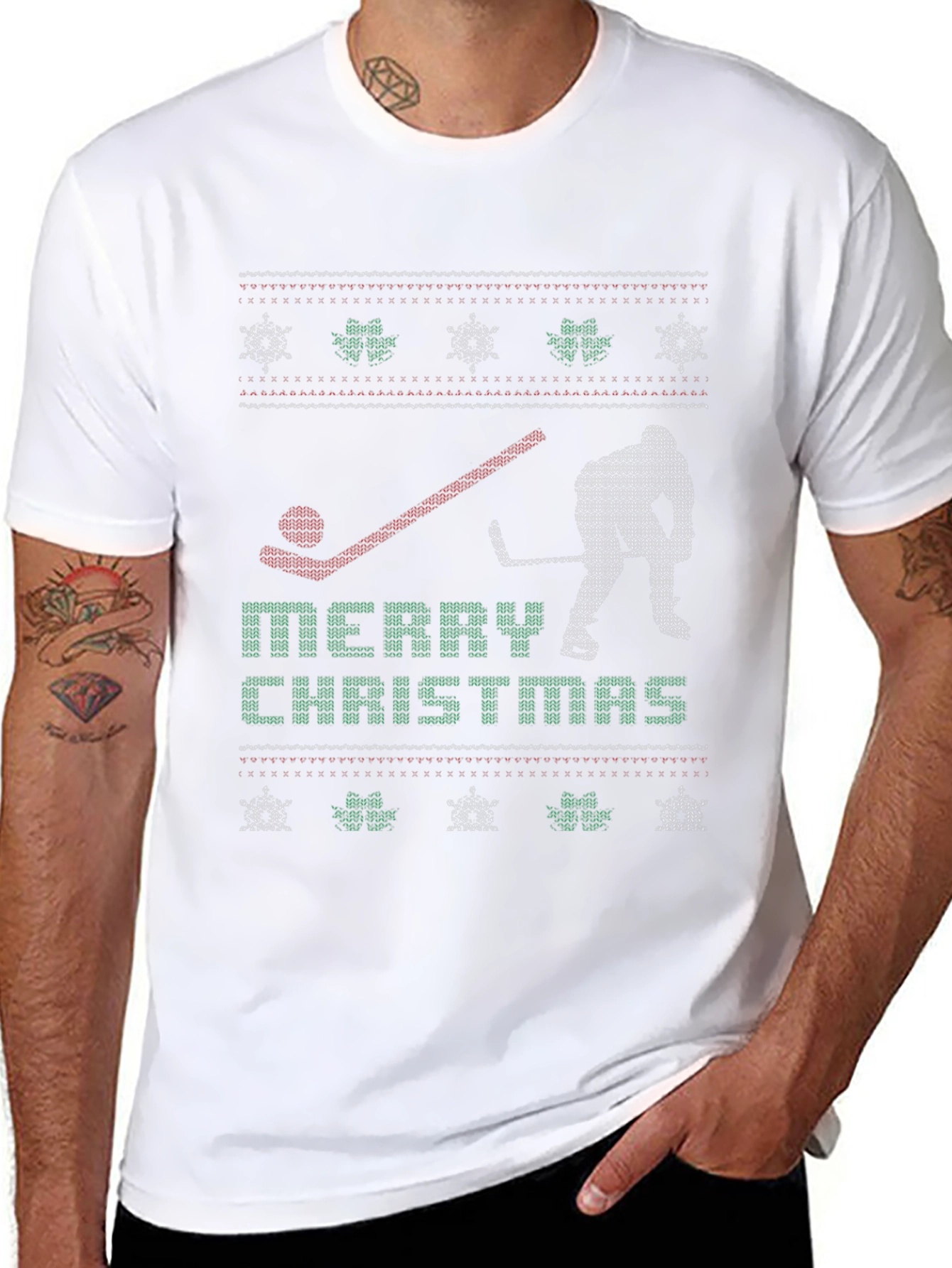 Ugly Christmas Hockey Sweater T-Shirt