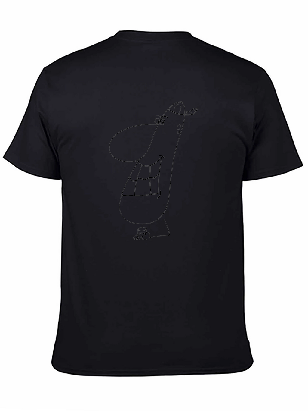 Funny Cartoon Black T-Shirt