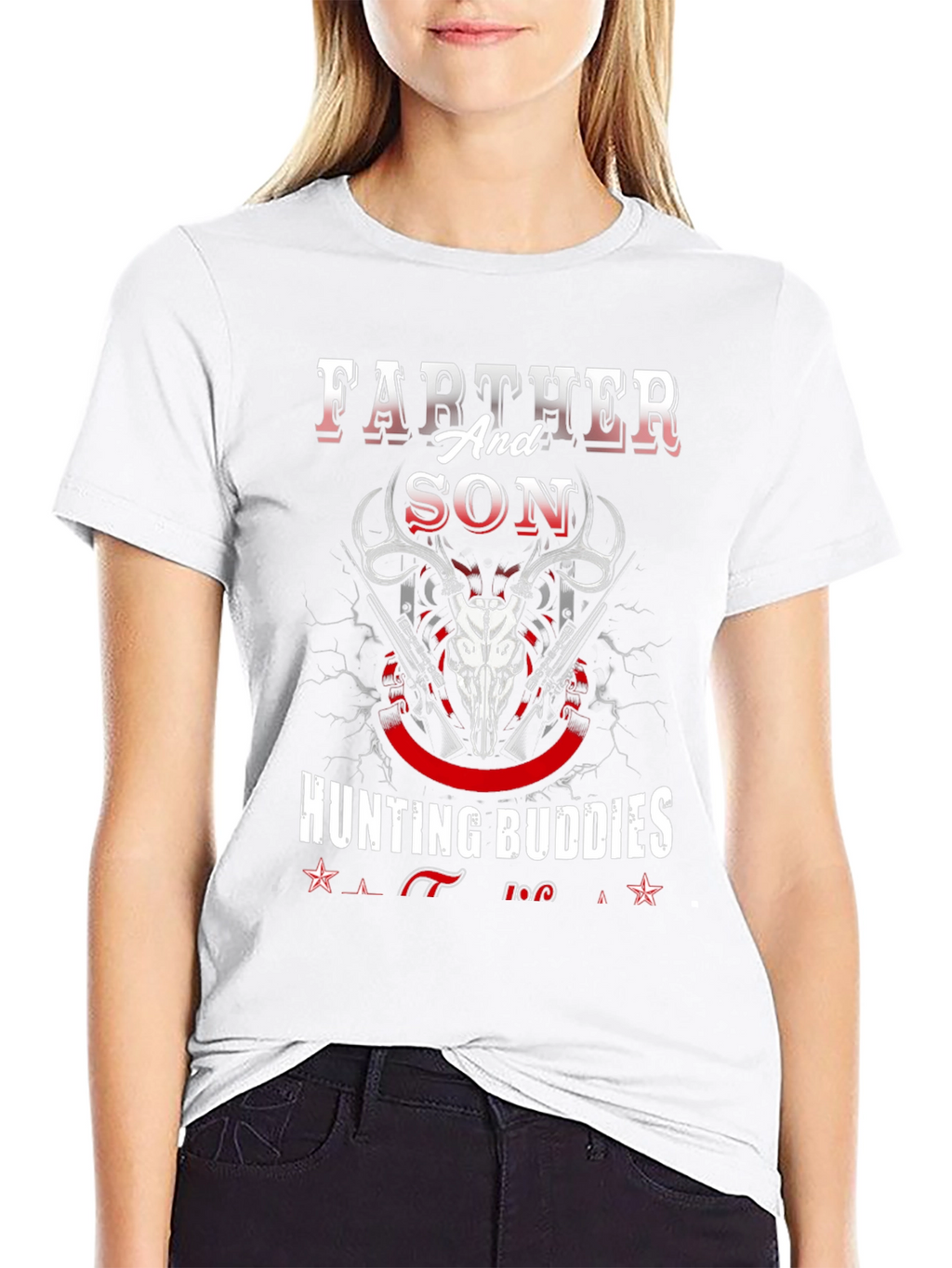 Father and Son Hunting Buddies Graphic Tee