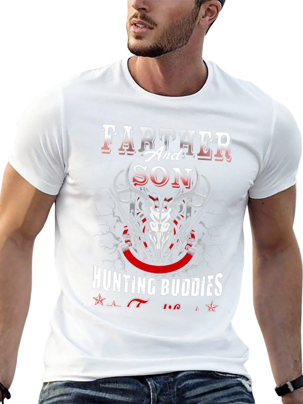 Father and Son Hunting Buddies Graphic Tee