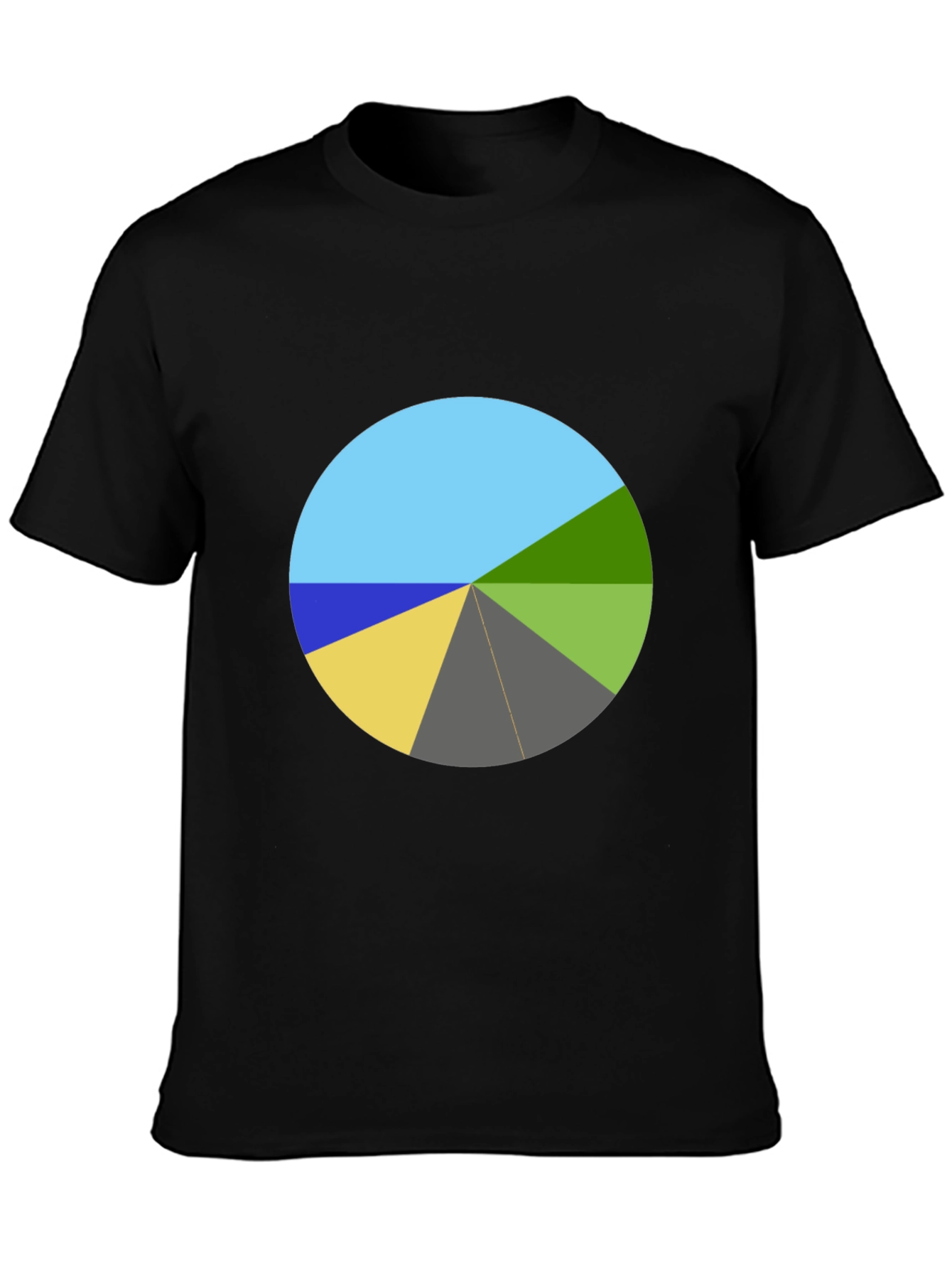 Geometric Pie Chart Graphic Tee - Unique Design