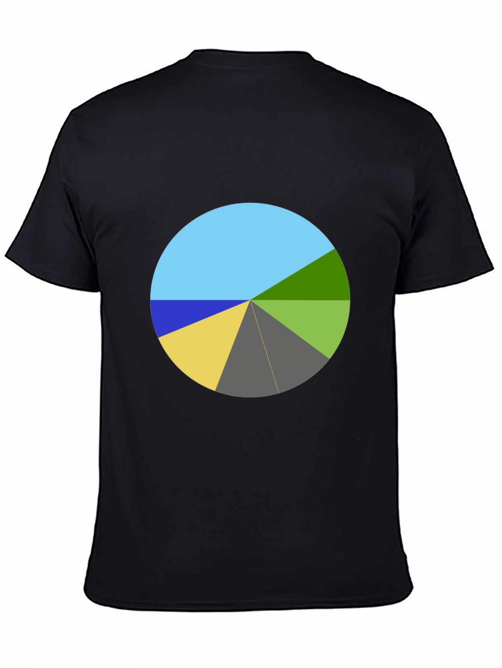 Geometric Pie Chart Graphic Tee - Unique Design