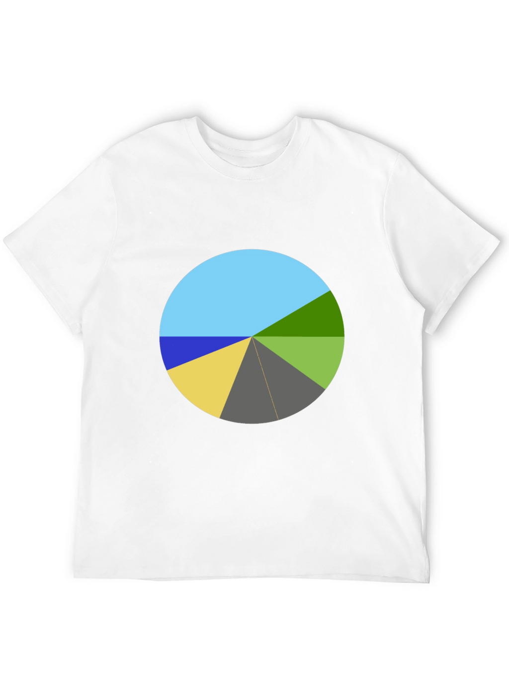 Geometric Pie Chart Graphic Tee - Unique Design