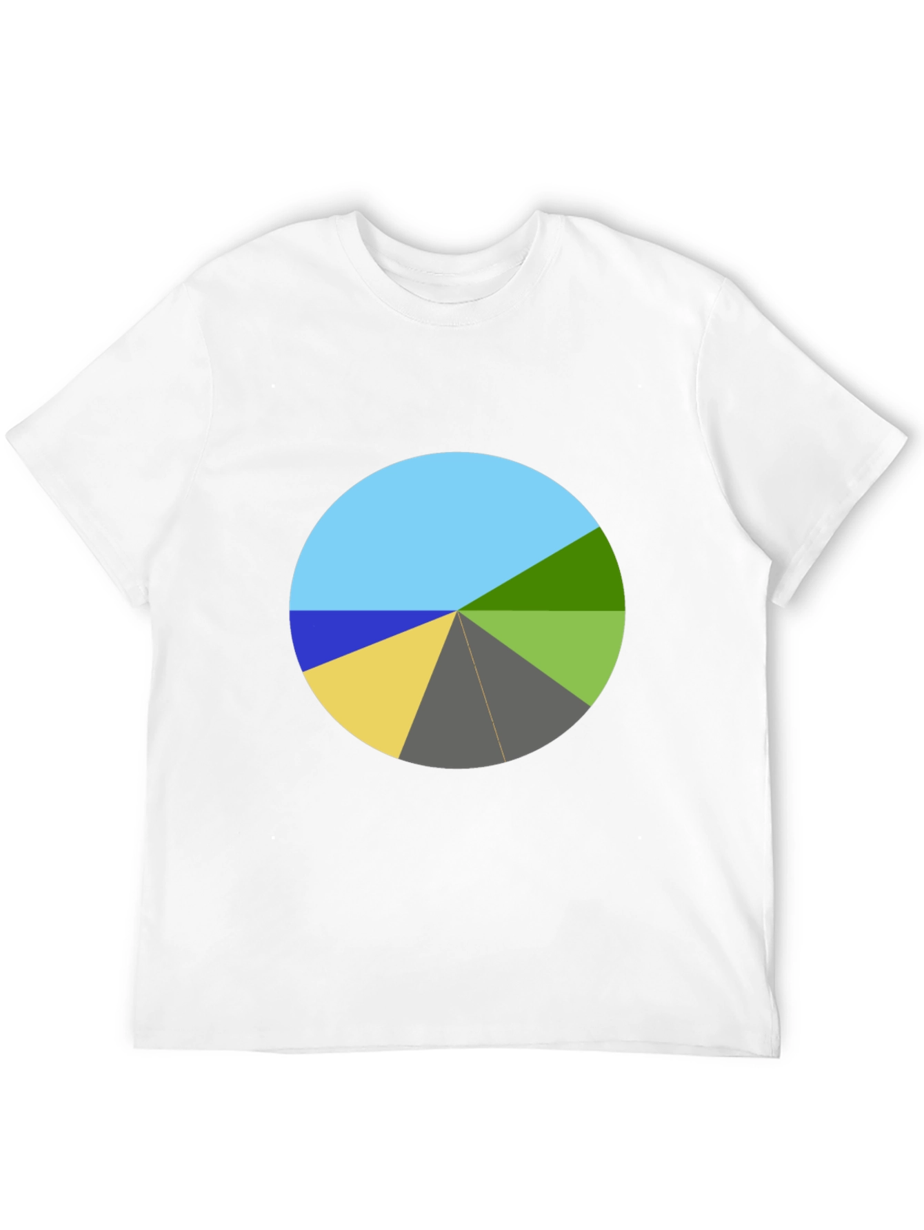 Geometric Pie Chart Graphic Tee - Unique Design