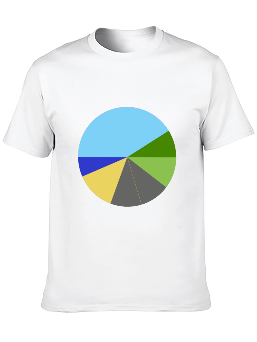 Geometric Pie Chart Graphic Tee - Unique Design