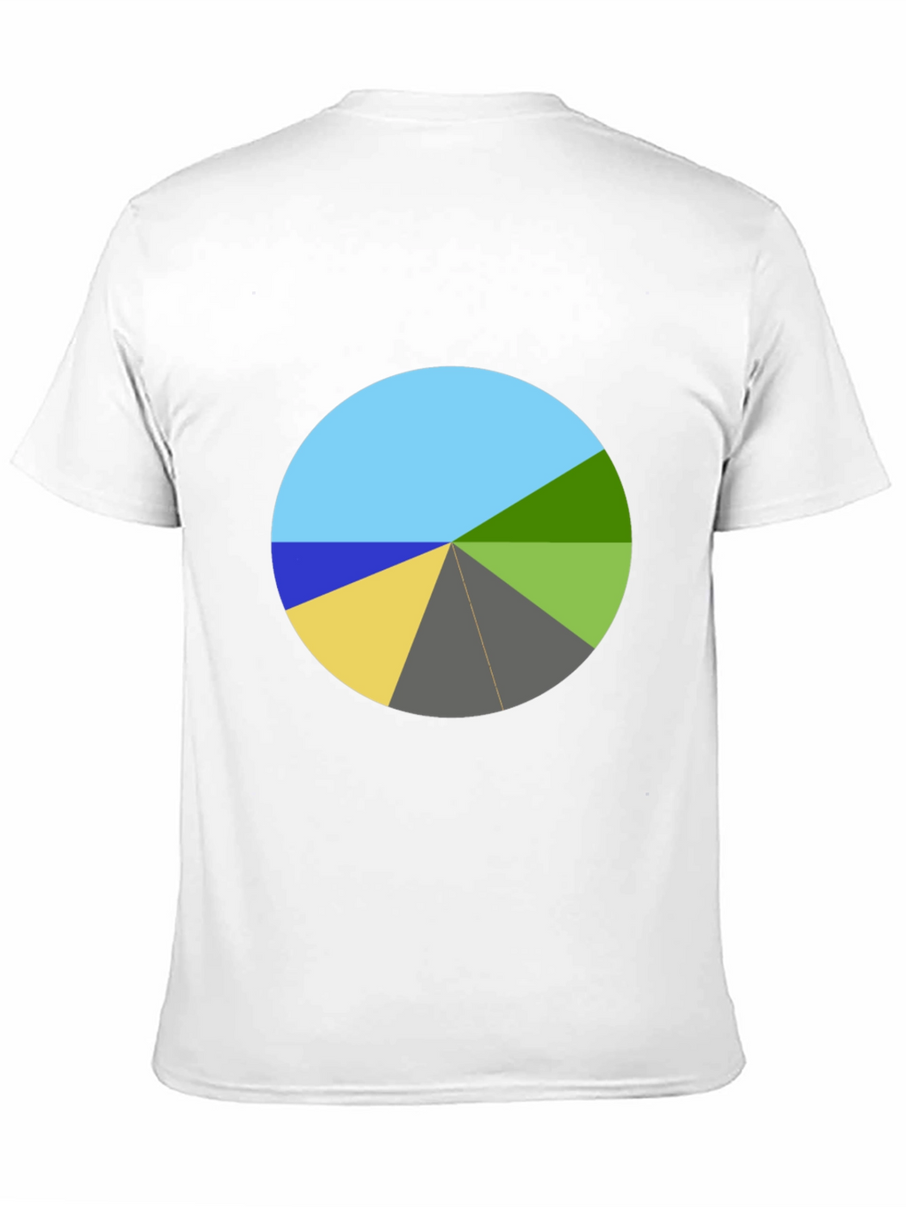 Geometric Pie Chart Graphic Tee - Unique Design