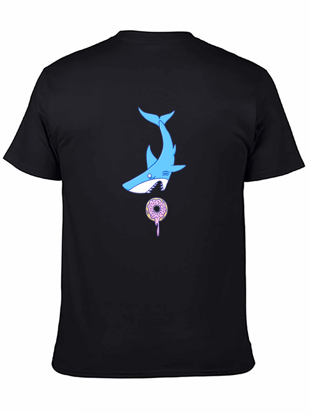 Shark Donut T-Shirt - Black Cotton Tee