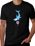 Shark Donut T-Shirt - Black Cotton Tee