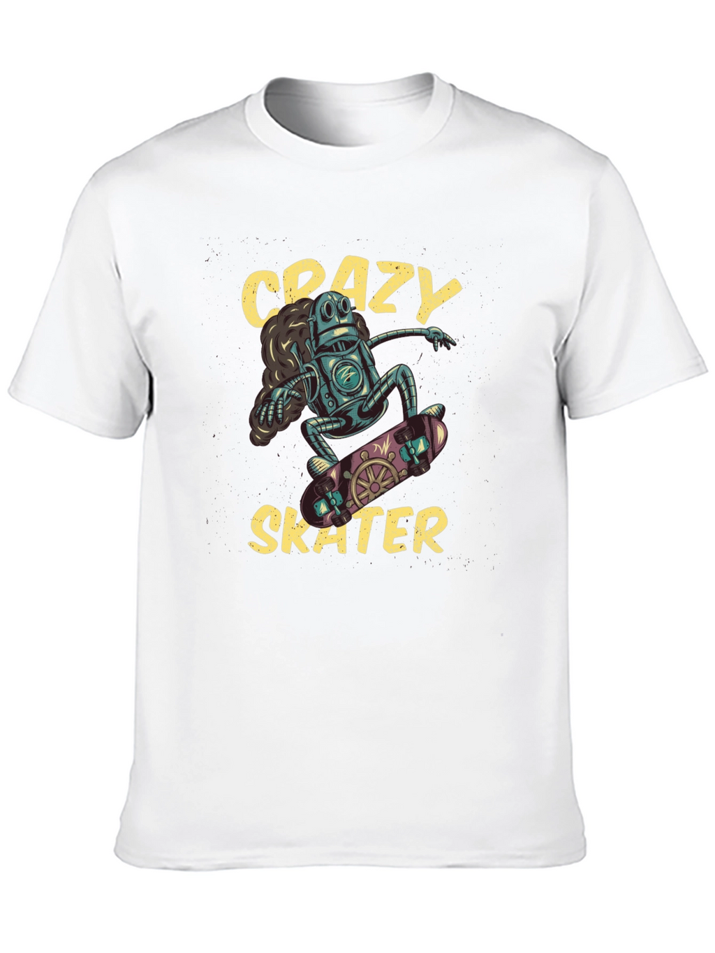 Crazy Skater Robot T-Shirt