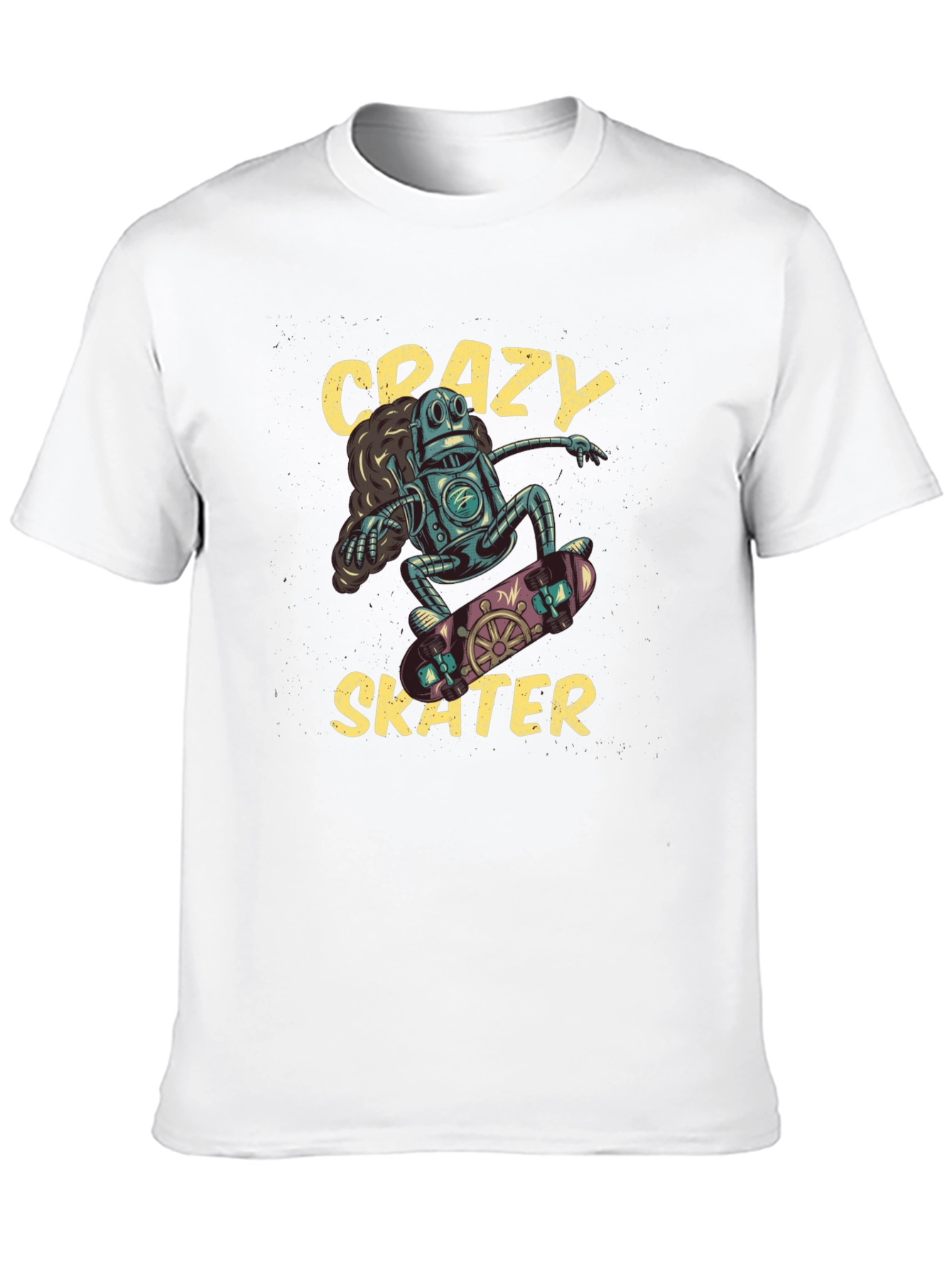 Crazy Skater Robot T-Shirt