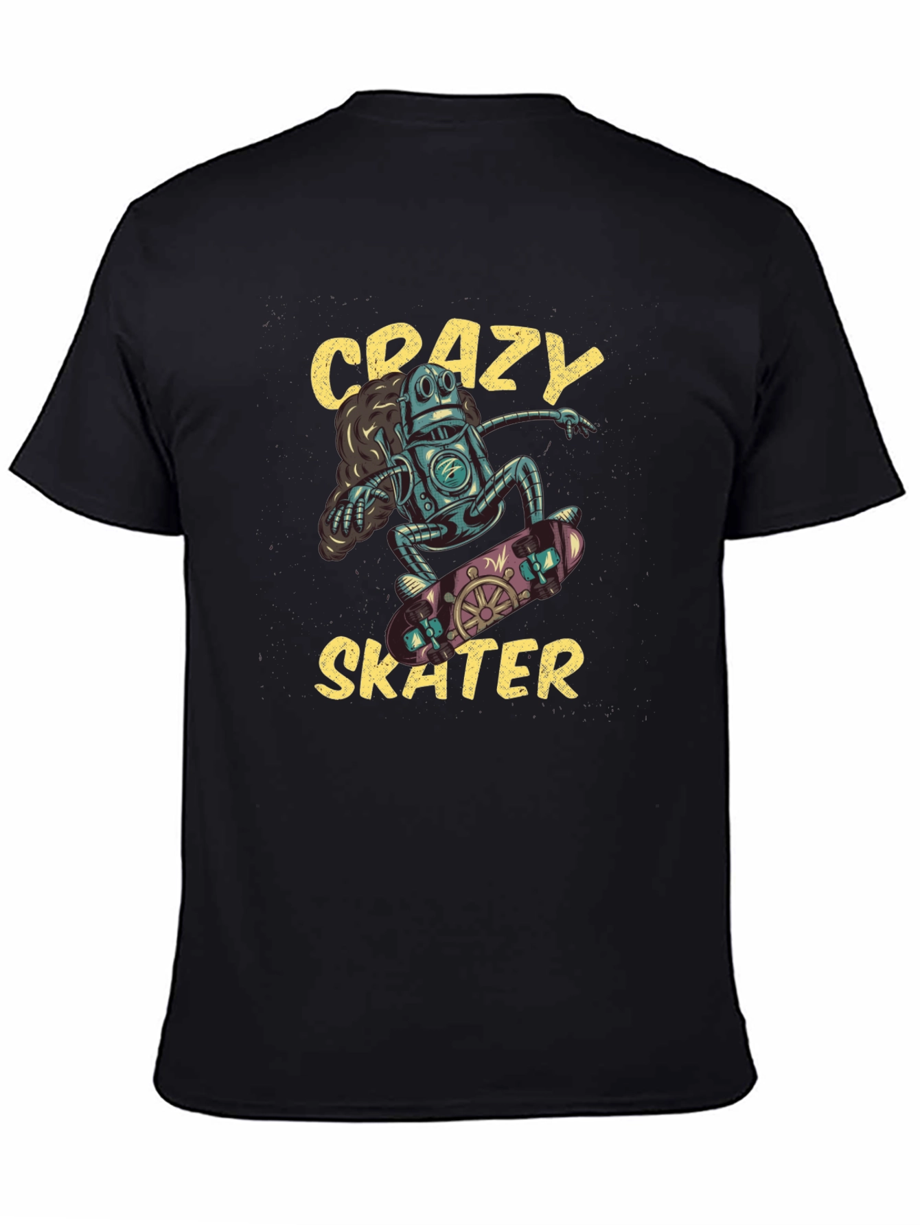 Crazy Skater Robot T-Shirt