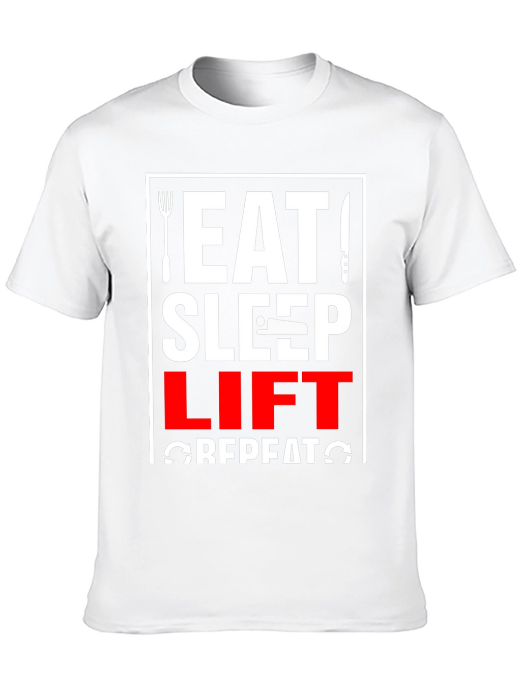 Eat Sleep Lift Repeat Black Graphic Tee