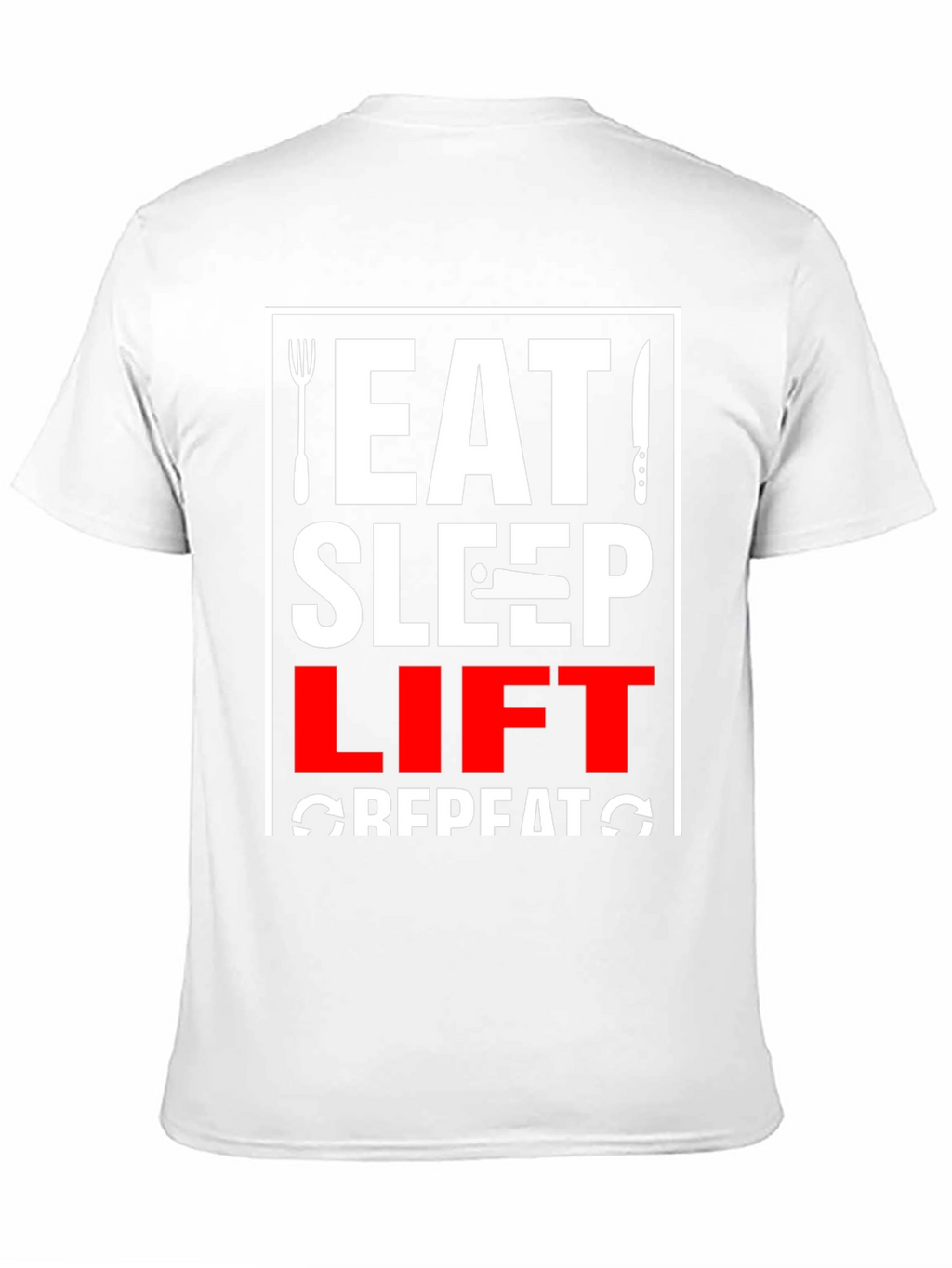 Eat Sleep Lift Repeat Black Graphic Tee