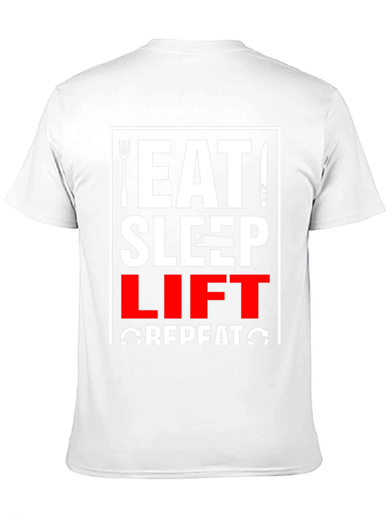 Eat Sleep Lift Repeat Black Graphic Tee