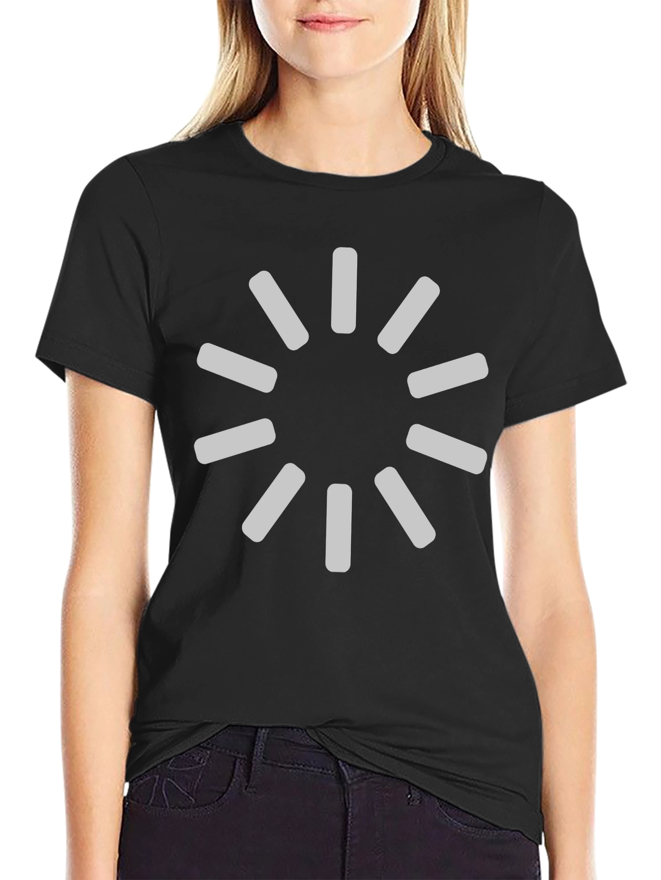 Loading Symbol Black Graphic Tee