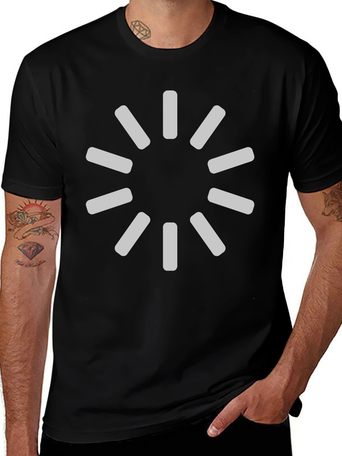Loading Symbol Black Graphic Tee