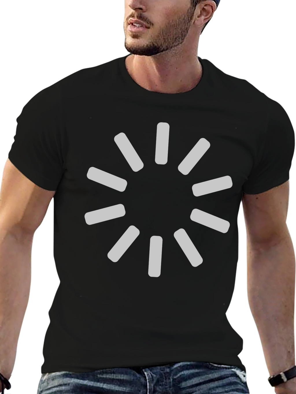 Loading Symbol Black Graphic Tee