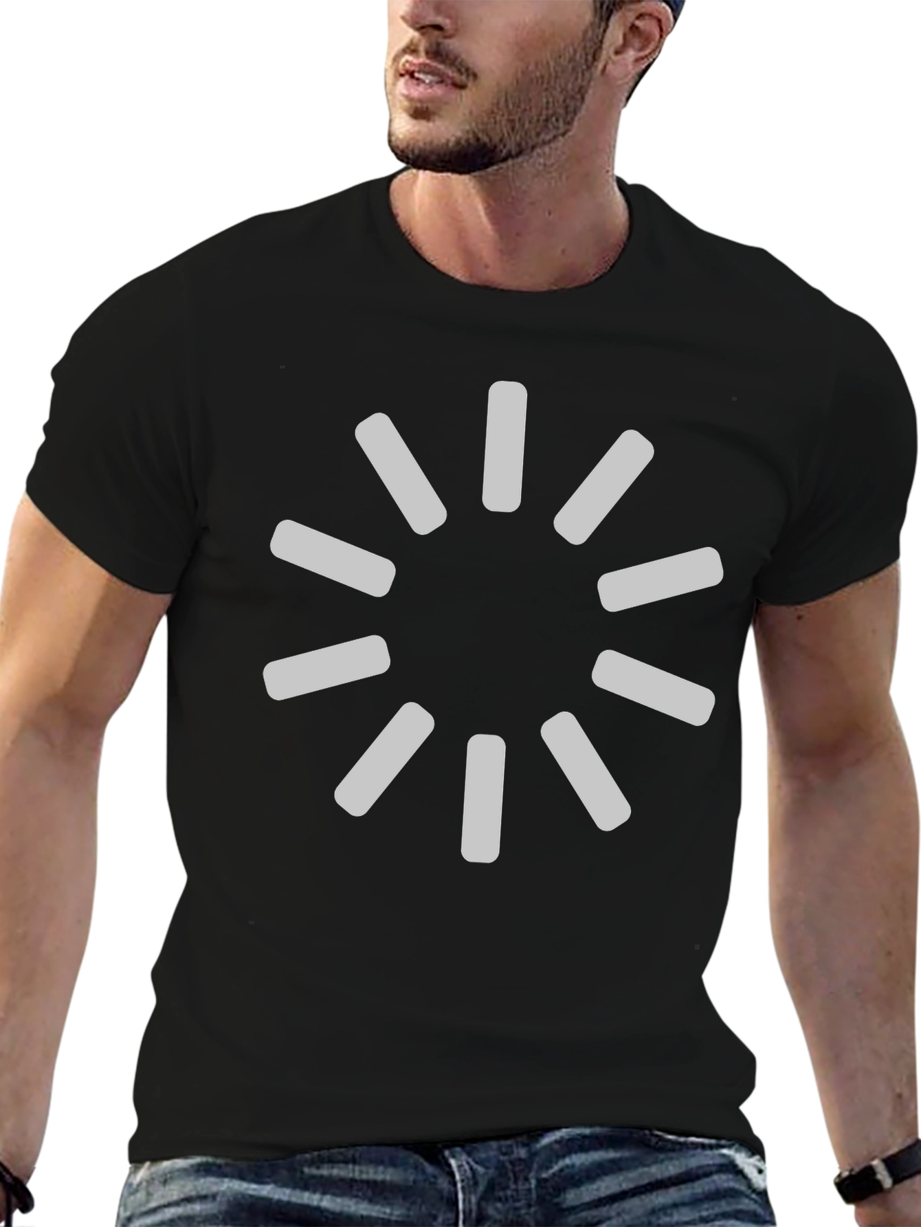 Loading Symbol Black Graphic Tee