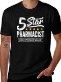 5 Star Pharmacist Black T-Shirt