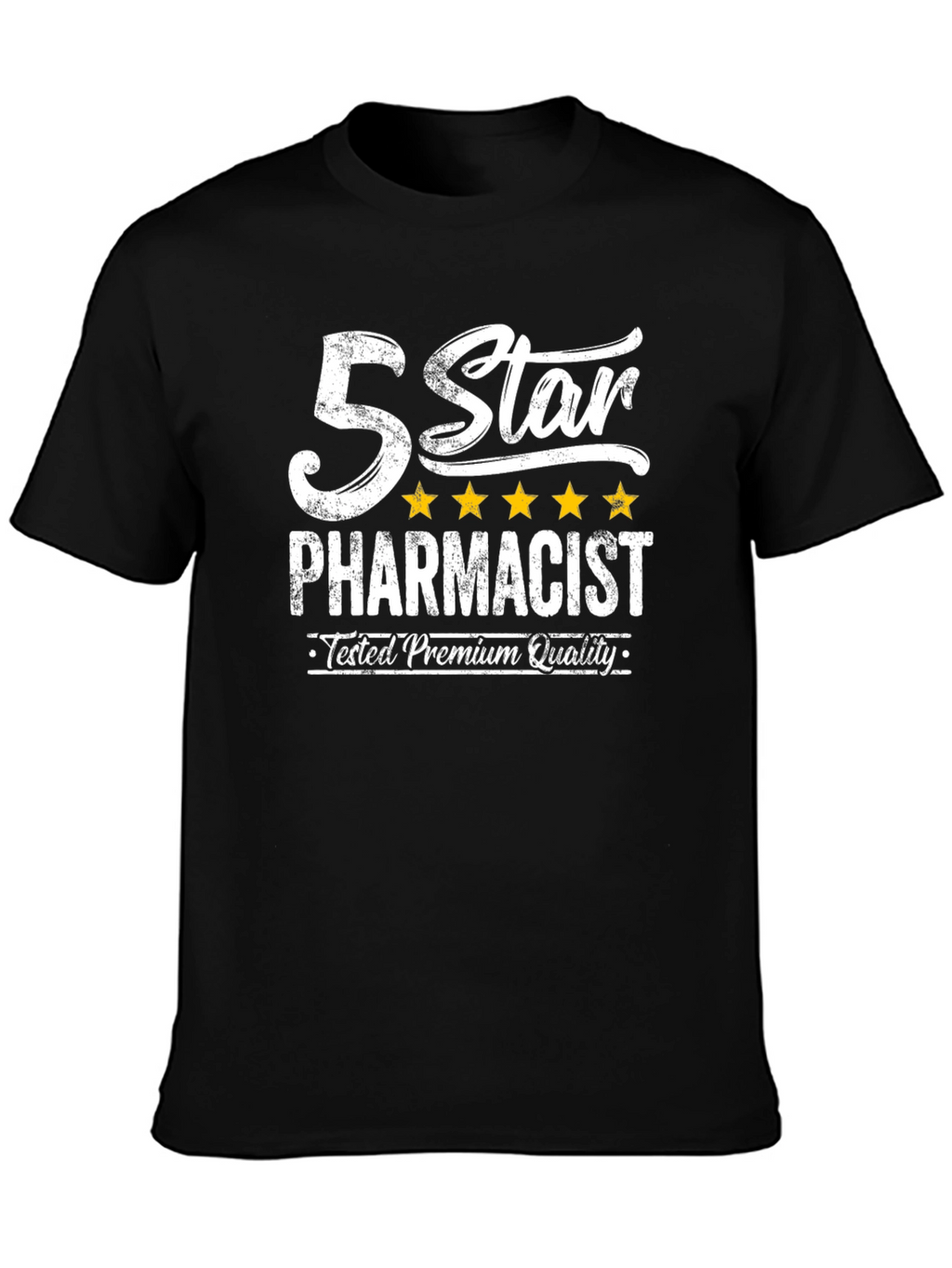 5 Star Pharmacist Black T-Shirt
