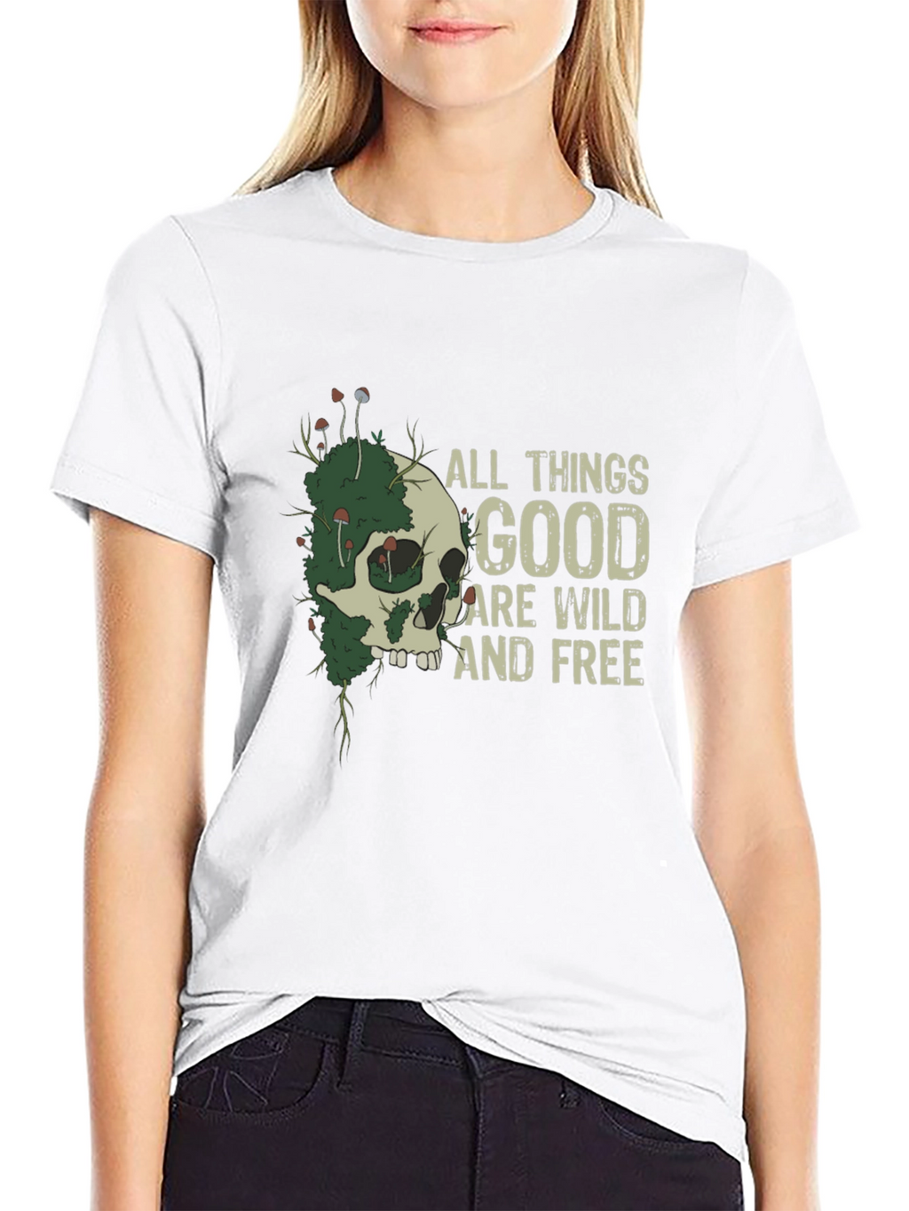 Wild and Free Skull Graphic T-Shirt