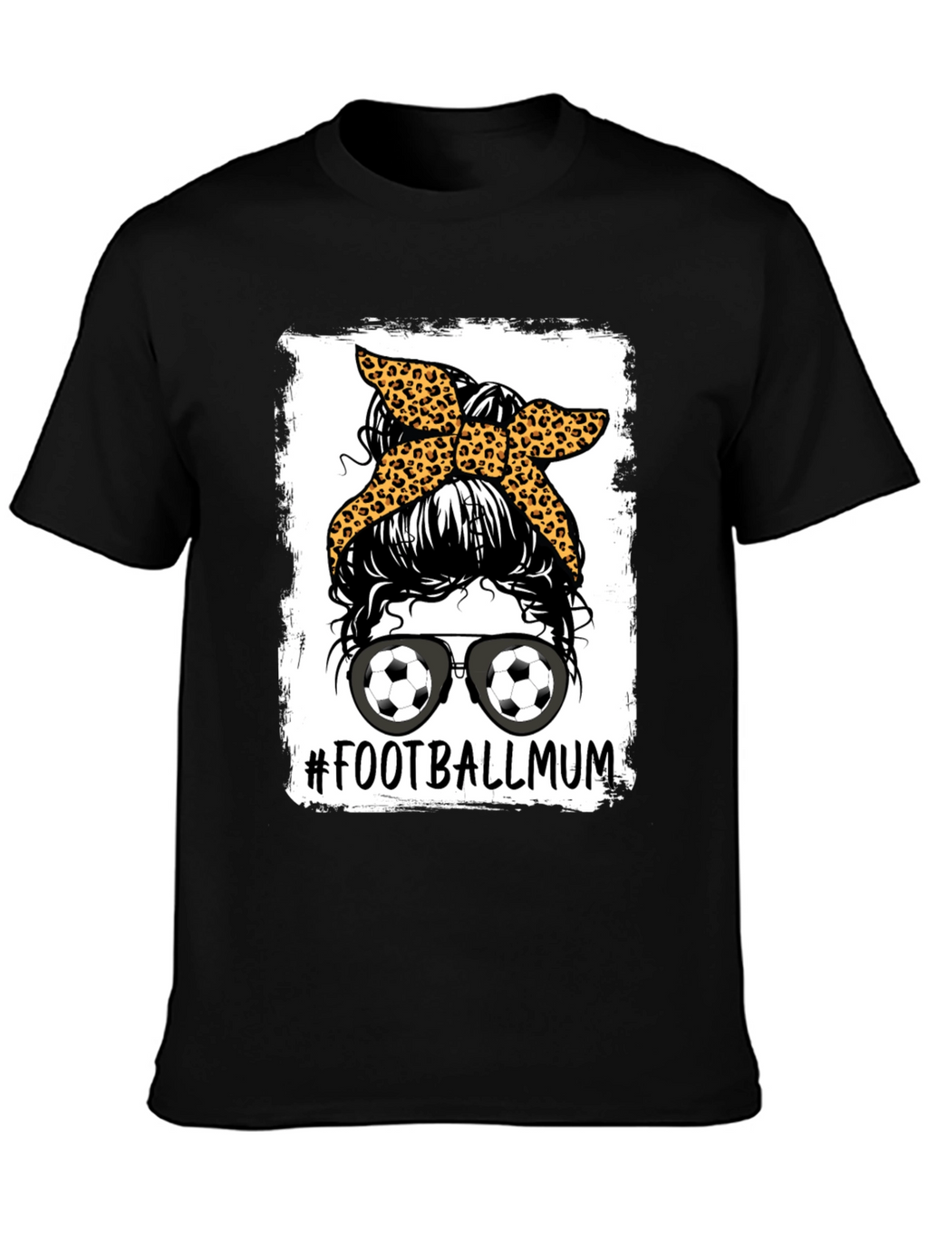 Football Mum Graphic Tee - Messy Bun Design