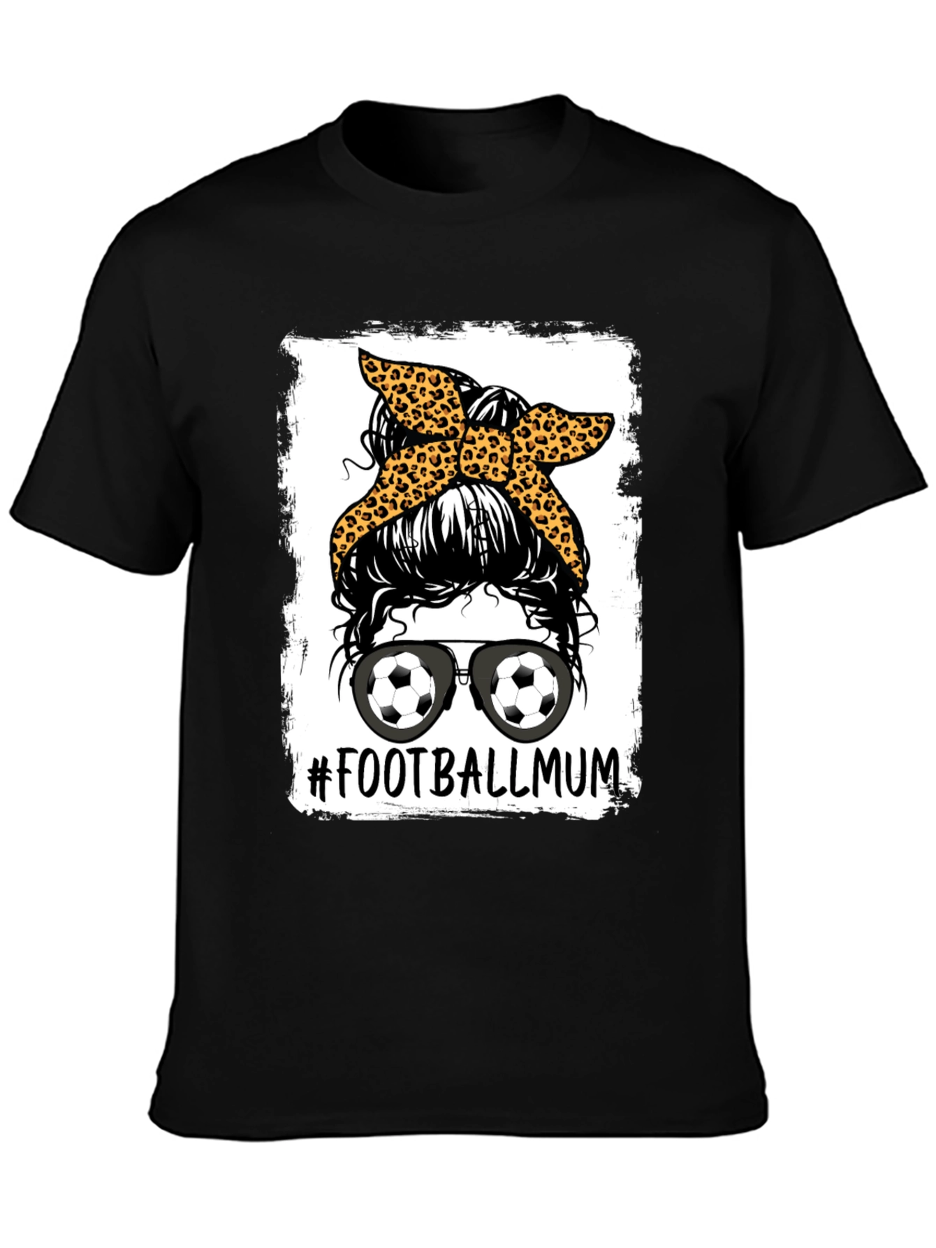 Football Mum Graphic Tee - Messy Bun Design