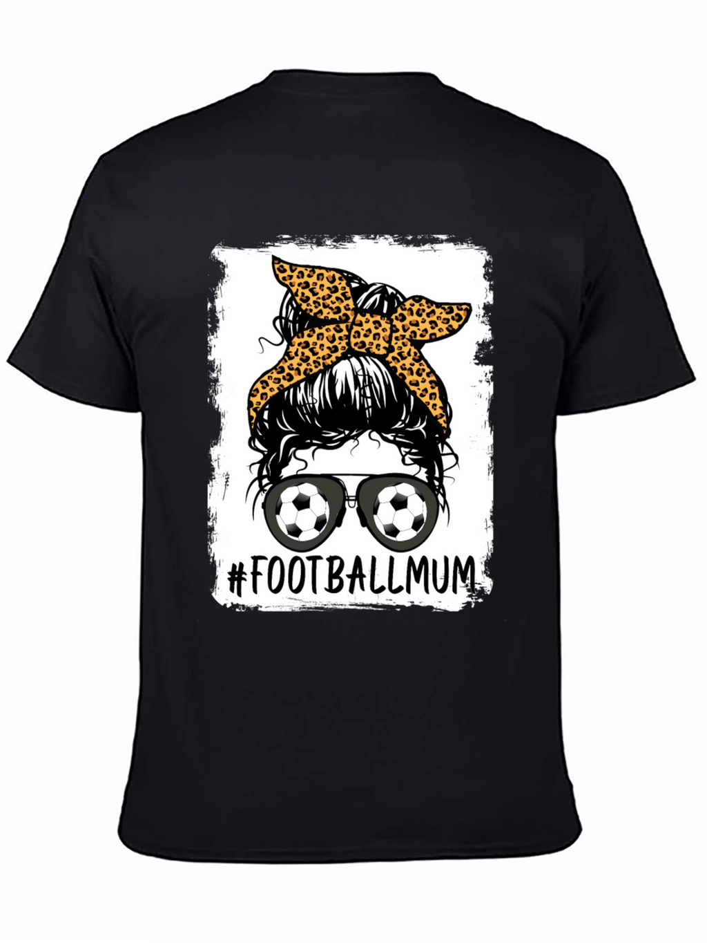 Football Mum Graphic Tee - Messy Bun Design