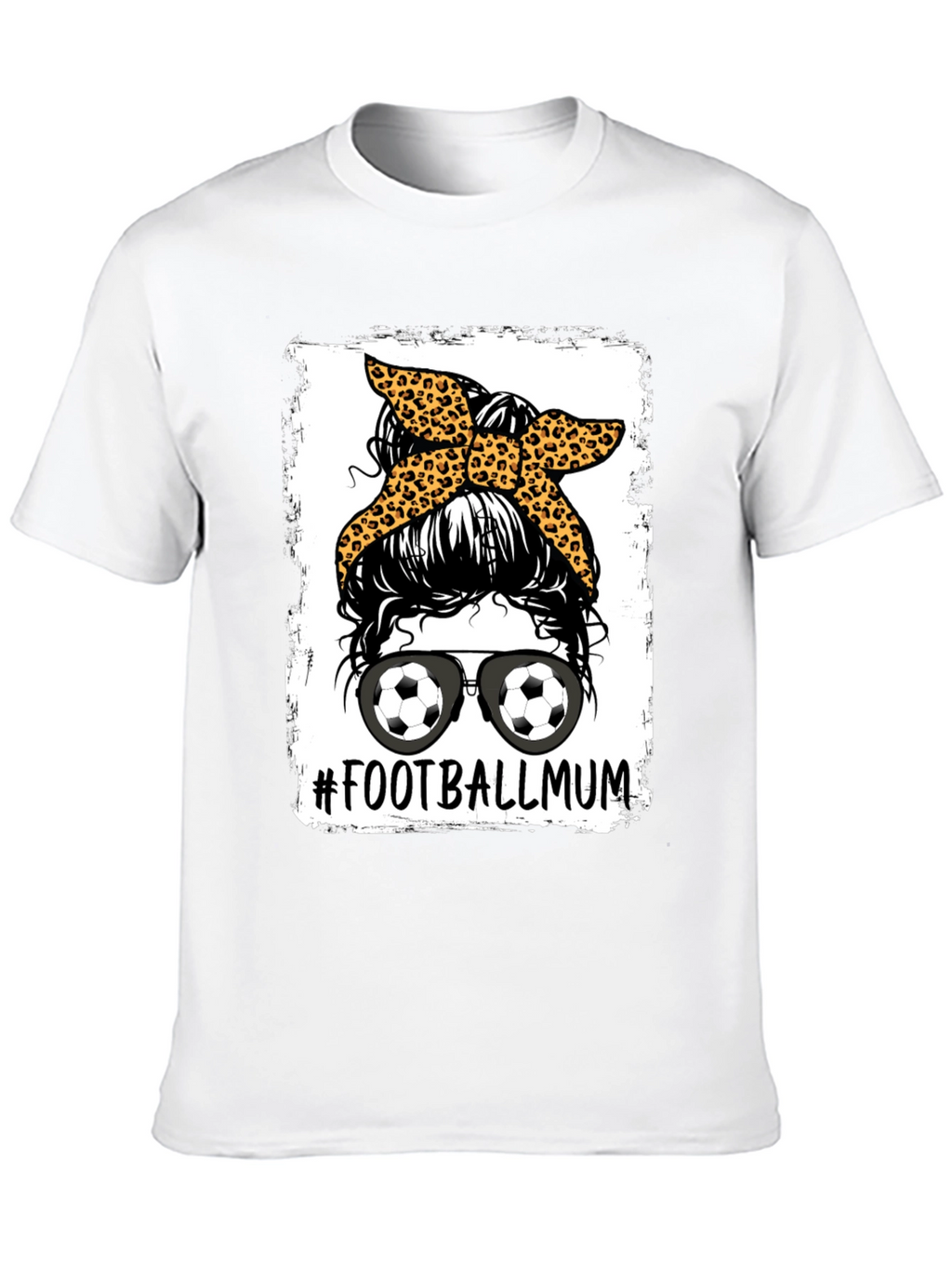 Football Mum Graphic Tee - Messy Bun Design