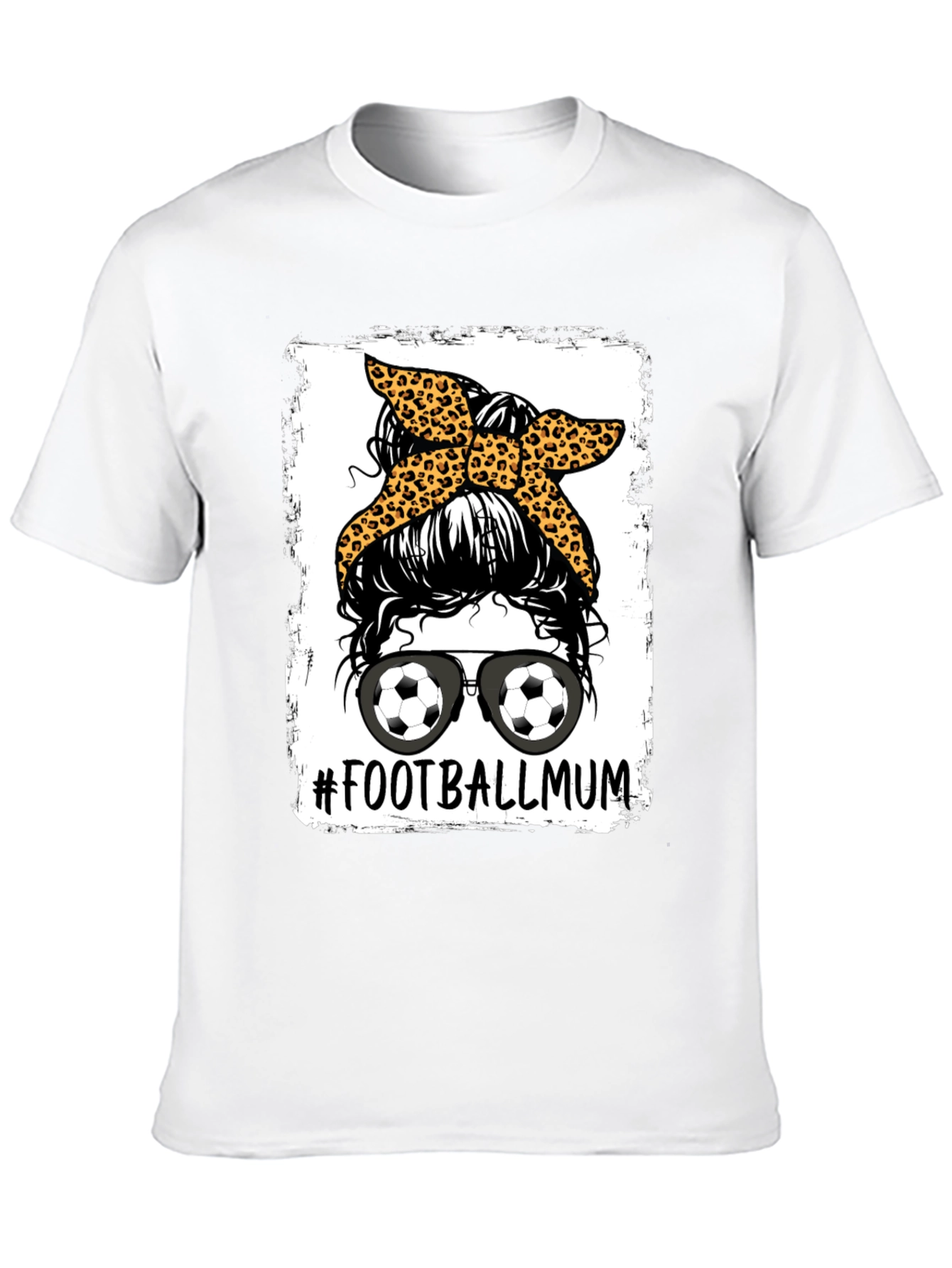 Football Mum Graphic Tee - Messy Bun Design