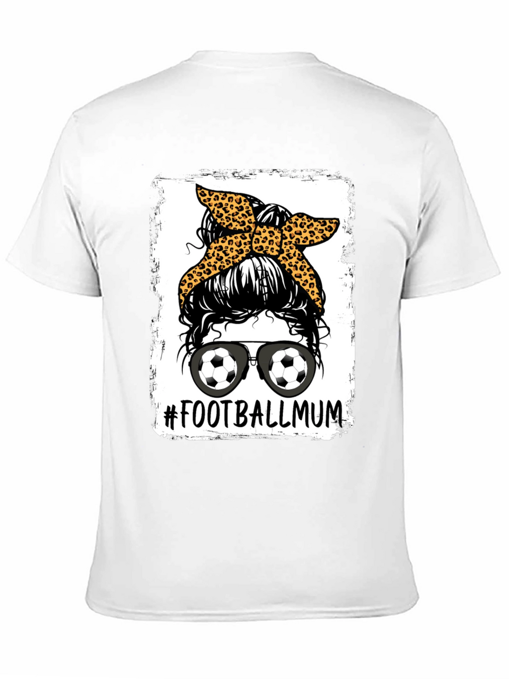 Football Mum Graphic Tee - Messy Bun Design